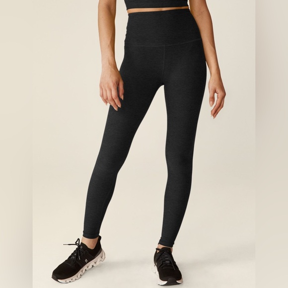 Beyond Yoga Spacedye Leggings Darkest Night Black Activewear Workout Pilate $108 - Picture 3 of 8